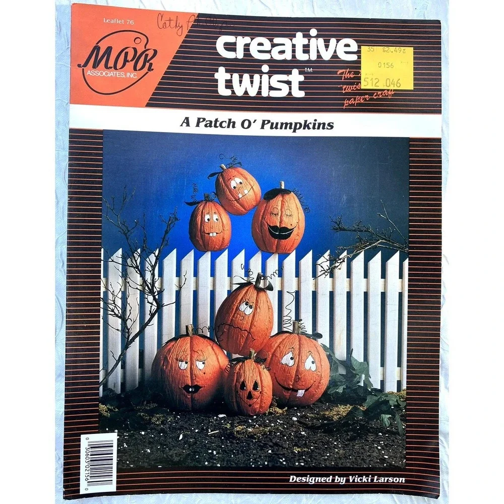 Vintage Fall Craft Booklets Lot Painted Pumpkins Creative Twist Country Project